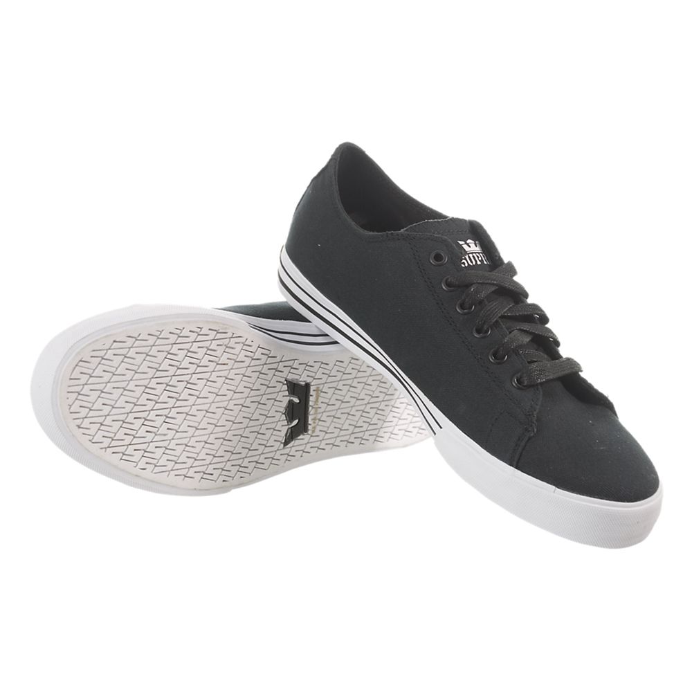 Baskets Basses Supra Thunder Low Noir Black Canvas Homme | XMH-59468402